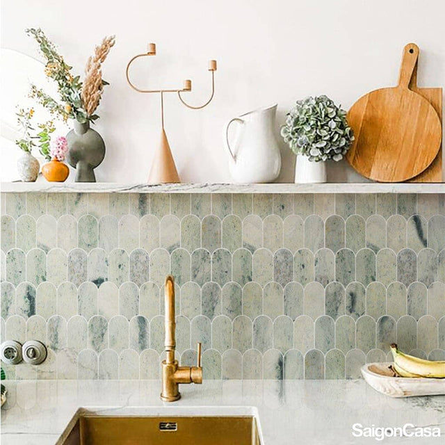 Mosaic Đá Marble Vảy Cá