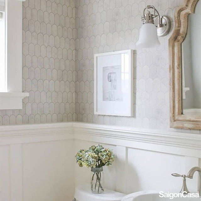 Mosaic Đá Marble Vảy Cá - SaigonCasa | Curated Surfaces & Contemporary Living