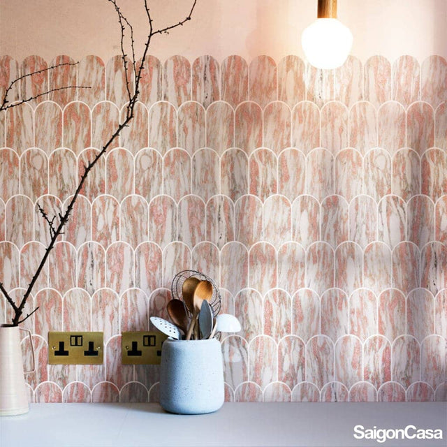 Mosaic Đá Marble Vảy Cá - SaigonCasa | Curated Surfaces & Contemporary Living