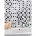 Mosaic Đá Marble W&B Circle - SaigonCasa | Curated Surfaces & Contemporary Living