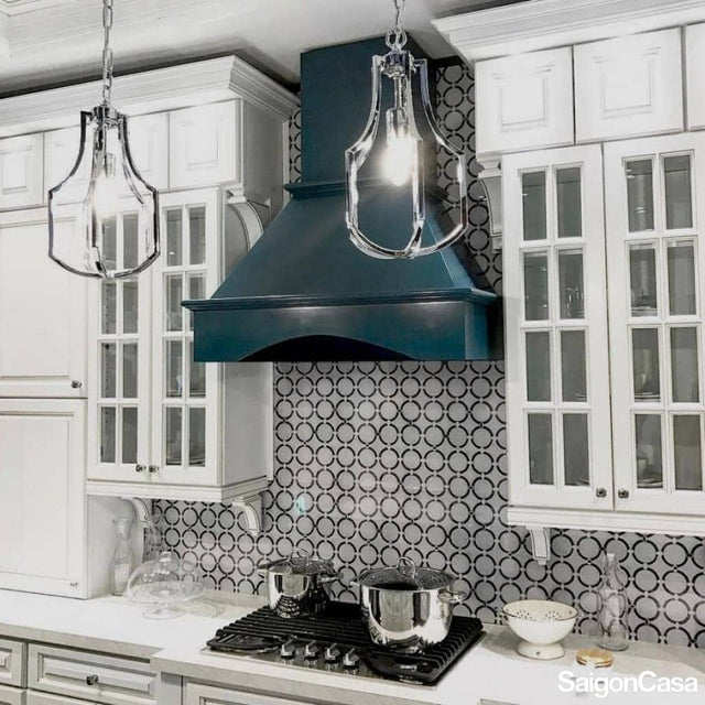Mosaic Đá Marble W&B Circle - SaigonCasa | Curated Surfaces & Contemporary Living