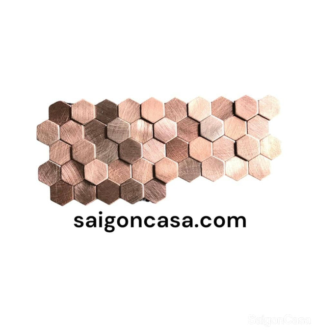 Mosaic Kim Loại Lục Giác Metal Hexagon - SaigonCasa | Curated Surfaces & Contemporary Living