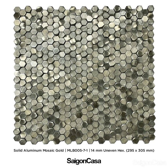 Mosaic Kim Loại Lục Giác Metal Hexagon - SaigonCasa | Curated Surfaces & Contemporary Living