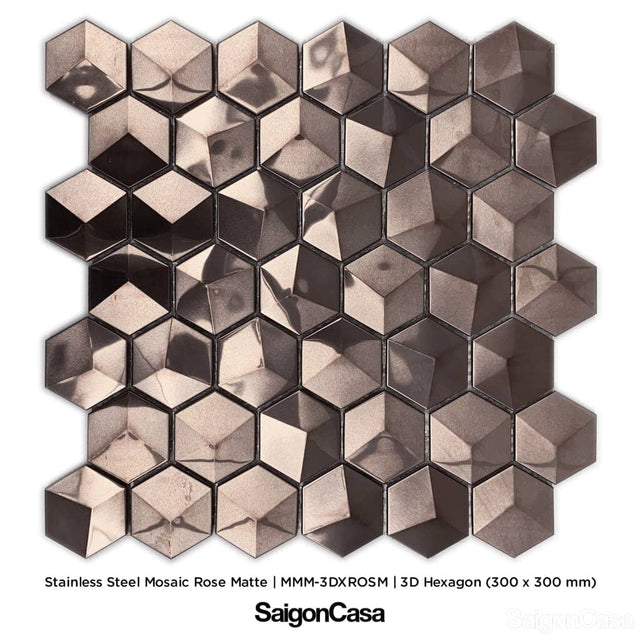 Mosaic Kim Loại Lục Giác Metal Hexagon - SaigonCasa | Curated Surfaces & Contemporary Living