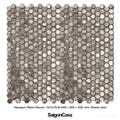 Mosaic Kim Loại Lục Giác Metal Hexagon - SaigonCasa | Curated Surfaces & Contemporary Living