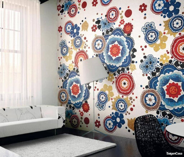 Mosaic Thủy Tinh Bisazza Bloem Rosso - SaigonCasa | Curated Surfaces & Contemporary Living