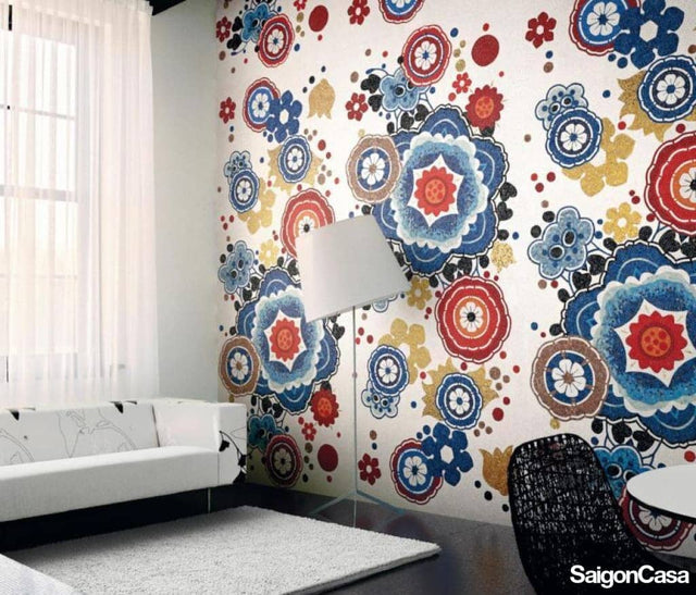 Gạch mosaic Bisazza Bloem Rosso