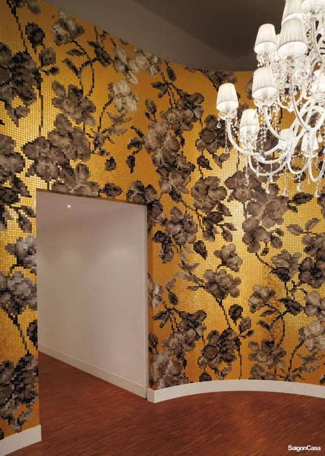 Mosaic Thủy Tinh Bisazza Hanami Oro - SaigonCasa | Curated Surfaces & Contemporary Living