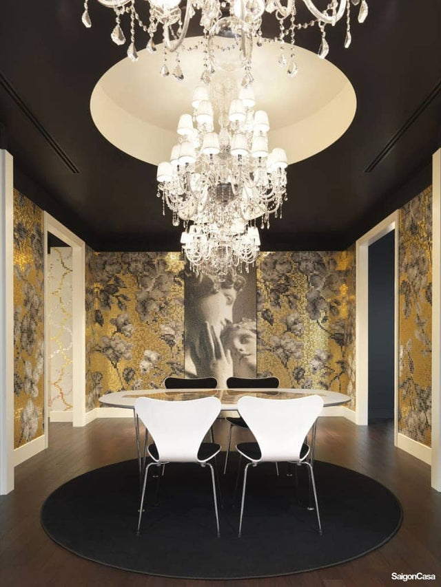 Mosaic Thủy Tinh Bisazza Hanami Oro - SaigonCasa | Curated Surfaces & Contemporary Living