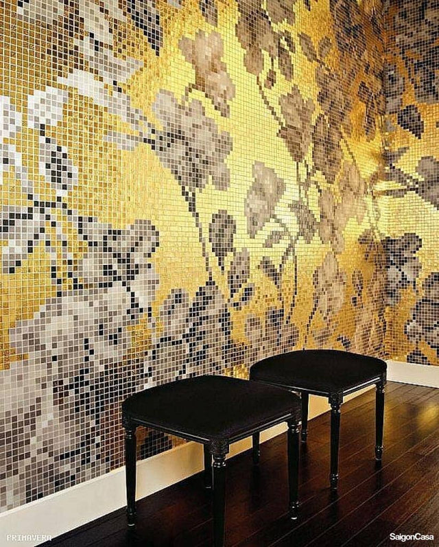 Mosaic Thủy Tinh Bisazza Hanami Oro - SaigonCasa | Curated Surfaces & Contemporary Living
