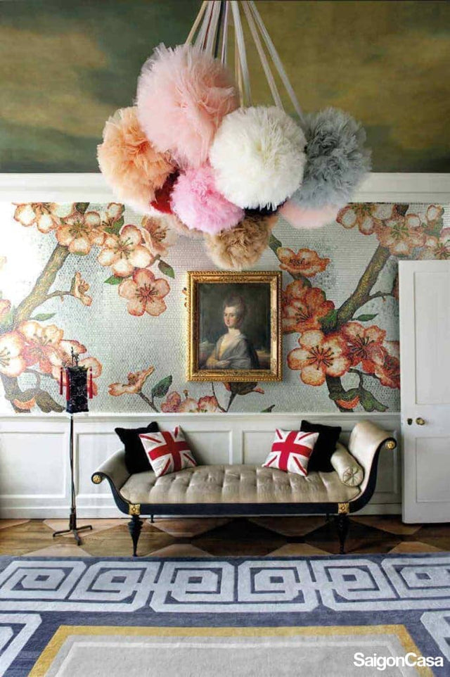 Mosaic thủy tinh Bisazza Peachtree Oro Bianco
