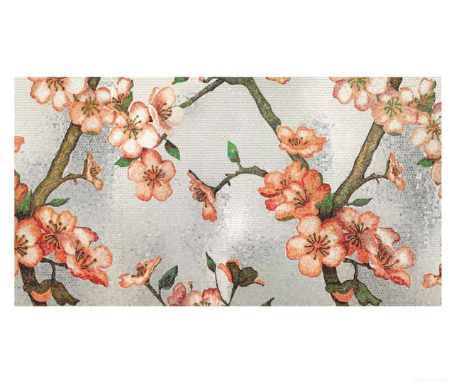 Mosaic thủy tinh Bisazza Peachtree Oro Bianco