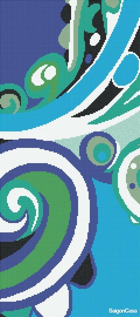 Mosaic Bisazza Pizzo Blu