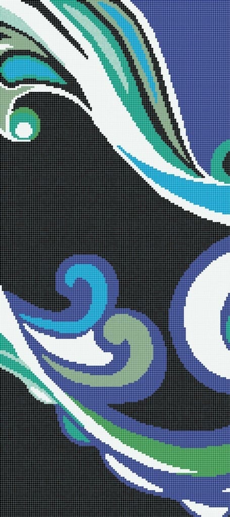 Mosaic Bisazza Pizzo Blu