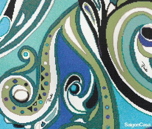 Mosaic Bisazza Pizzo Blu