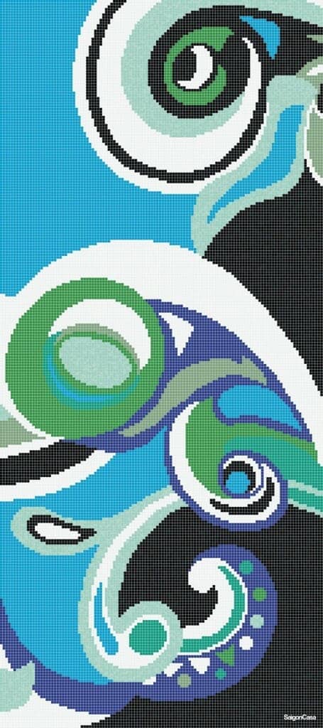 Mosaic Bisazza Pizzo Blu