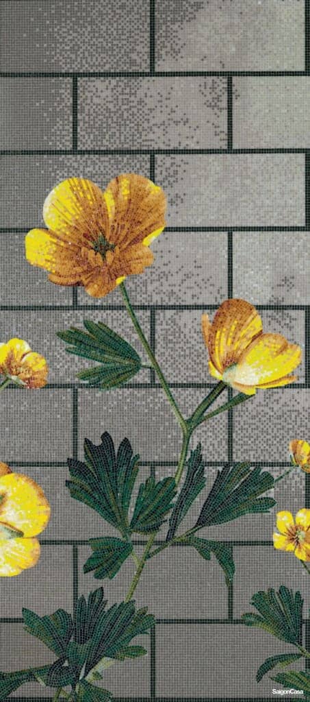 Mosaic Thủy Tinh Bisazza Ranunculus - SaigonCasa | Curated Surfaces & Contemporary Living