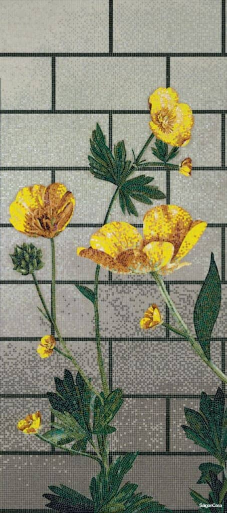 Mosaic Thủy Tinh Bisazza Ranunculus - SaigonCasa | Curated Surfaces & Contemporary Living