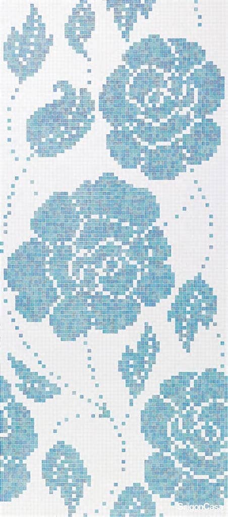 mosaic thủy tinh bisazza winter flower