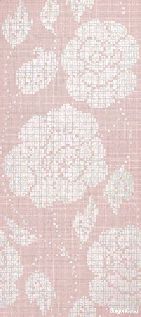mosaic thủy tinh bisazza winter flower