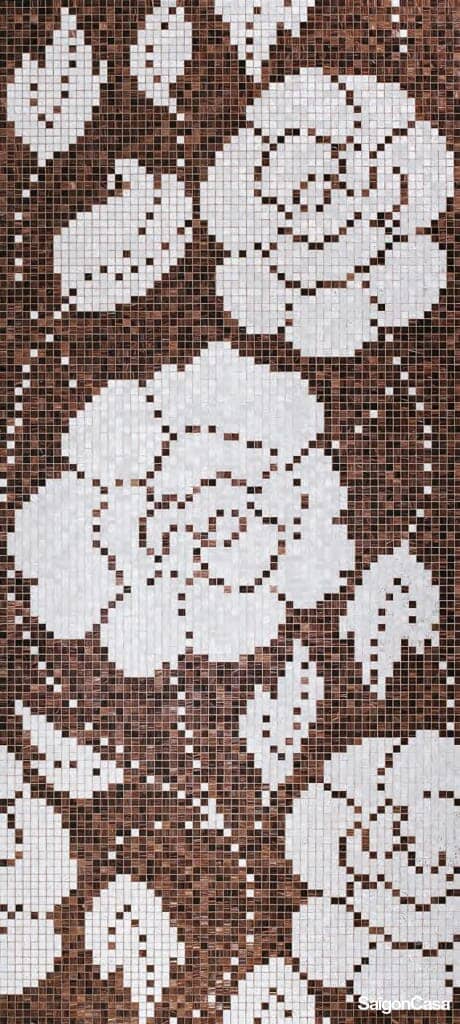 mosaic thủy tinh bisazza winter flower