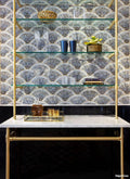 Mosaic Thủy Tinh & Kim Loại Fan Scale - SaigonCasa | Curated Surfaces & Contemporary Living