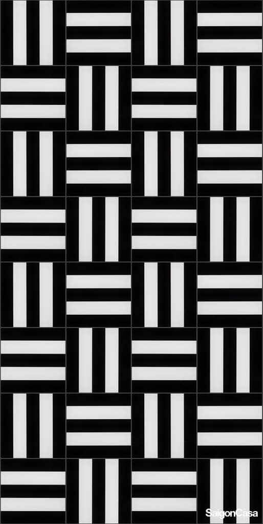 Mosaic Trang Trí Patchwork B&W Mix