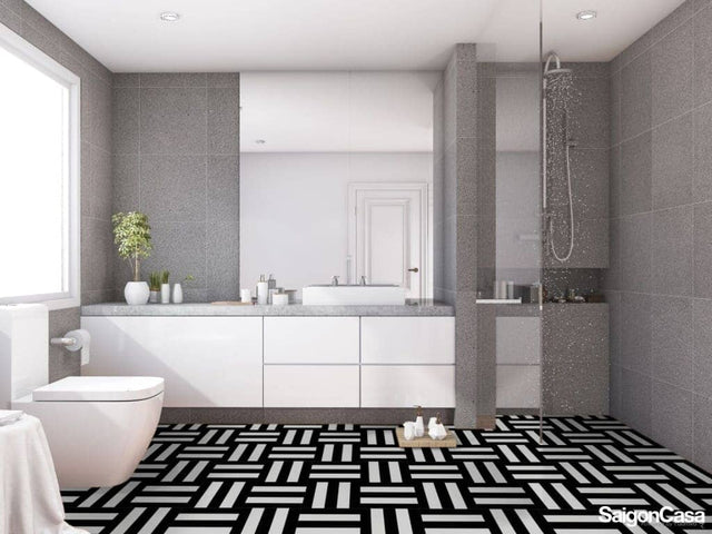 Patchwork B&W Stripes - SaigonCasa | Curated Surfaces & Contemporary Living
