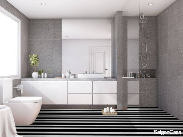 Patchwork B&W Stripes - SaigonCasa | Curated Surfaces & Contemporary Living