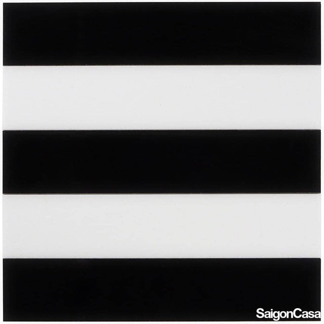 Patchwork B&W Stripes - SaigonCasa | Curated Surfaces & Contemporary Living