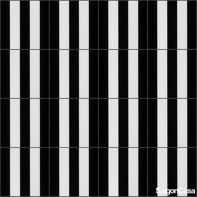 Patchwork B&W Stripes - SaigonCasa | Curated Surfaces & Contemporary Living
