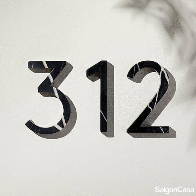Số Nhà Đá Marble - SaigonCasa | Curated Surfaces & Contemporary Living