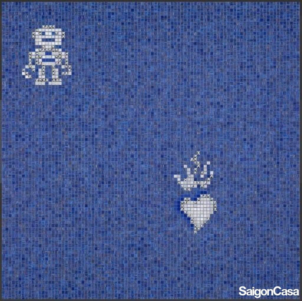 Mosaic Bisazza Hearts & Robots