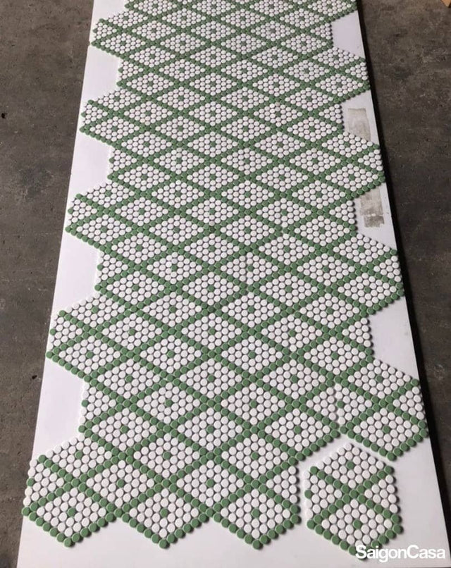Gạch Mosaic Đồng Xu Diamond - SaigonCasa | Curated Surfaces & Contemporary Living