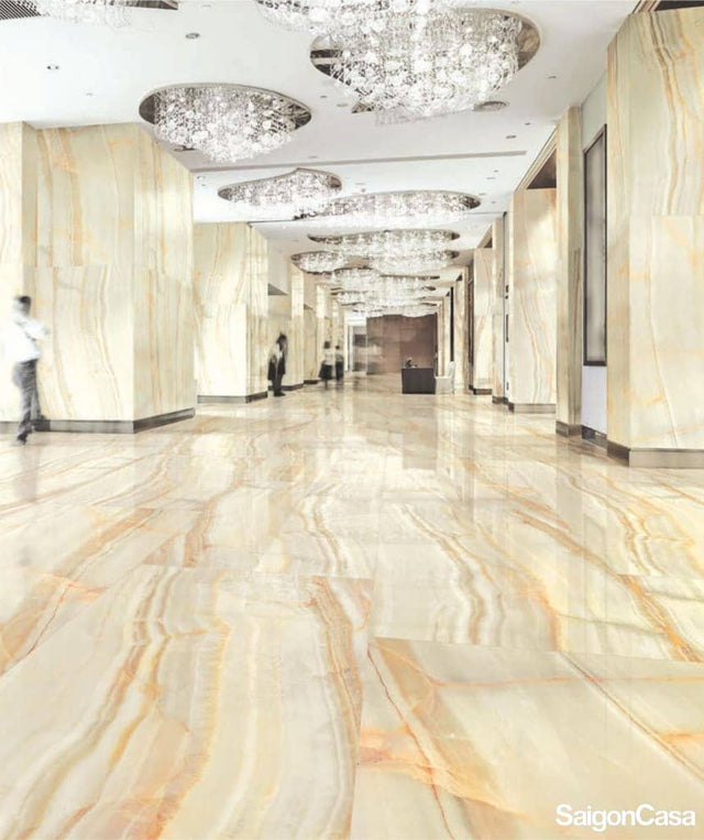 Gạch Vân Đá Khổ Lớn Onice 121x270cm - SaigonCasa | Curated Surfaces & Contemporary Living