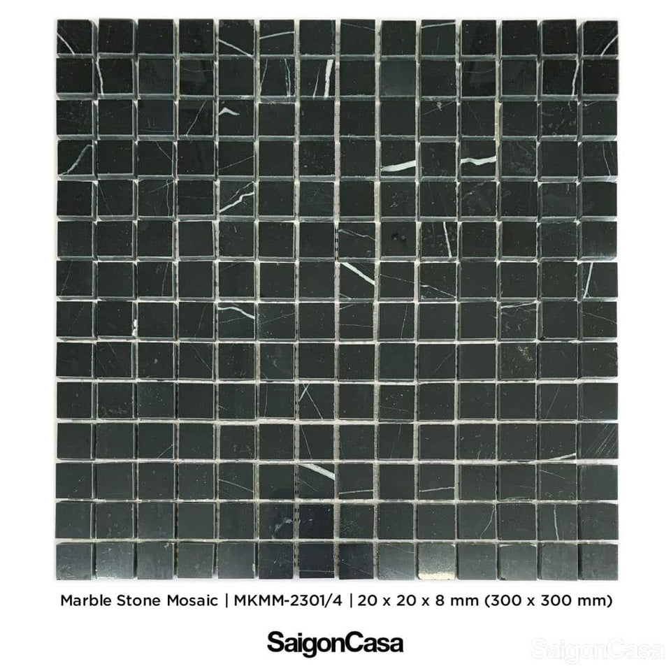 đá mosaic nero marquina