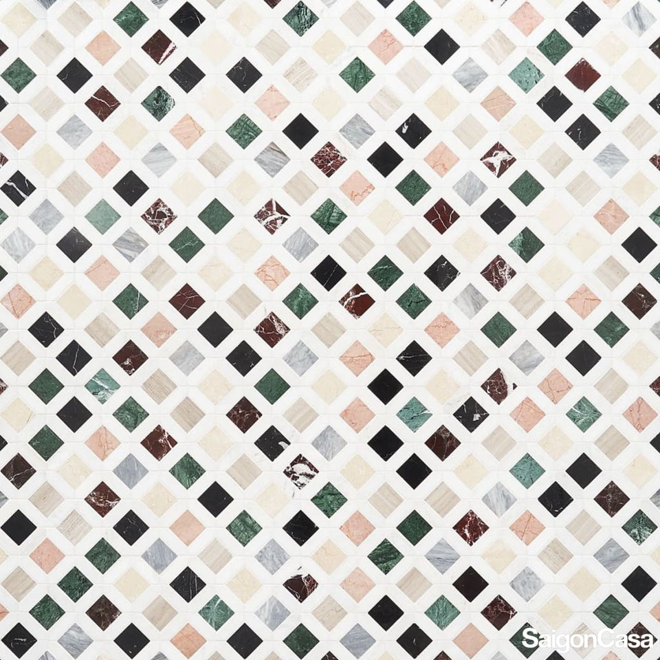Mosaic Đá Marble Nhiều Màu New Orleans