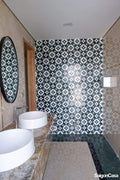 Mosaic Đá Marble Star & Circle - SaigonCasa | Curated Surfaces & Contemporary Living