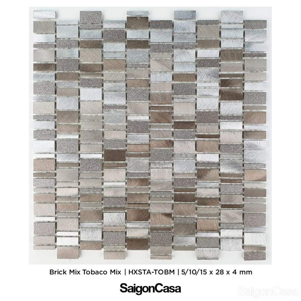 Mosaic Kim Loại Aluminium Brix