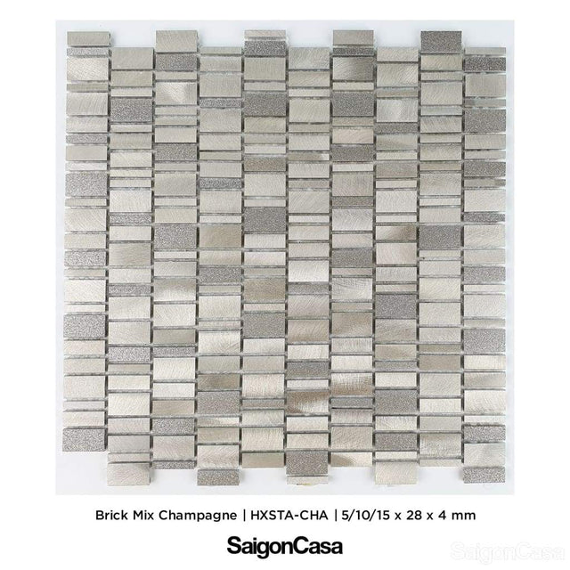 Mosaic Kim Loại Aluminium Brix
