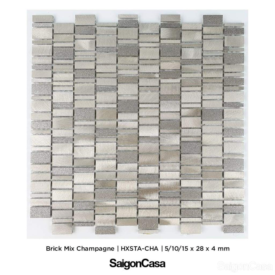 Mosaic Kim Loại Aluminium Brix