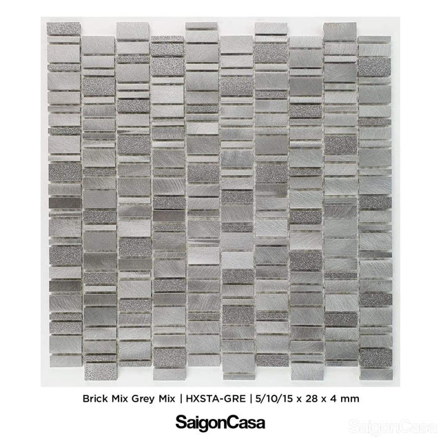 Mosaic Kim Loại Aluminium Brix