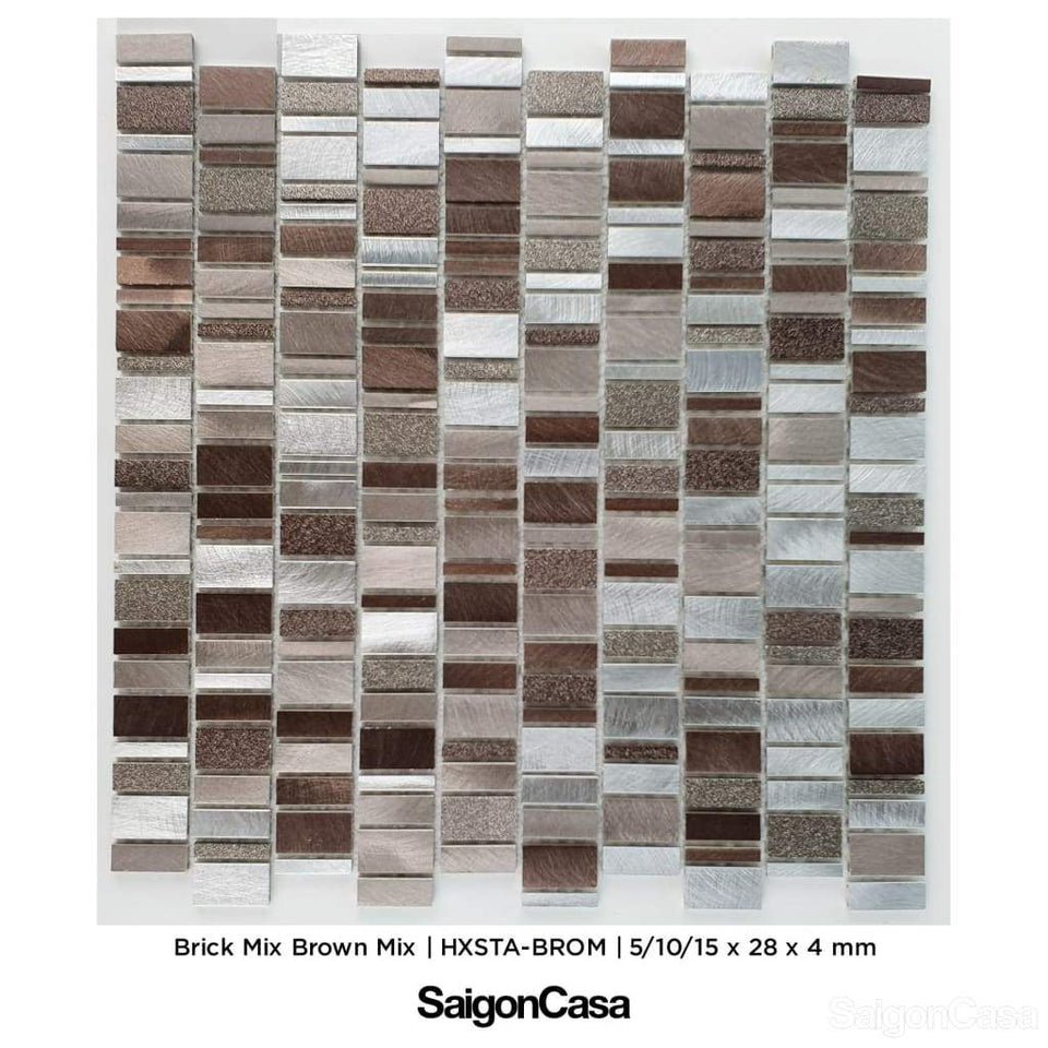 Mosaic Kim Loại Aluminium Brix