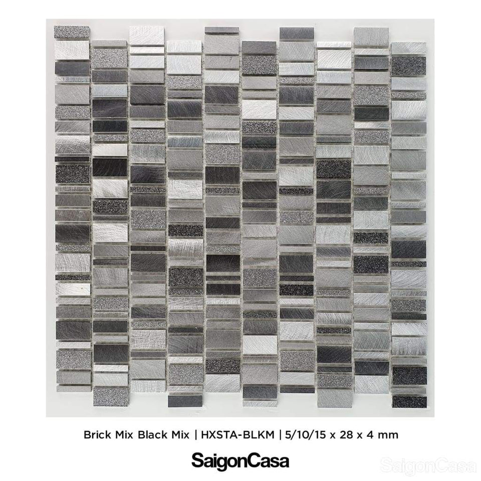 Mosaic Kim Loại Aluminium Brix