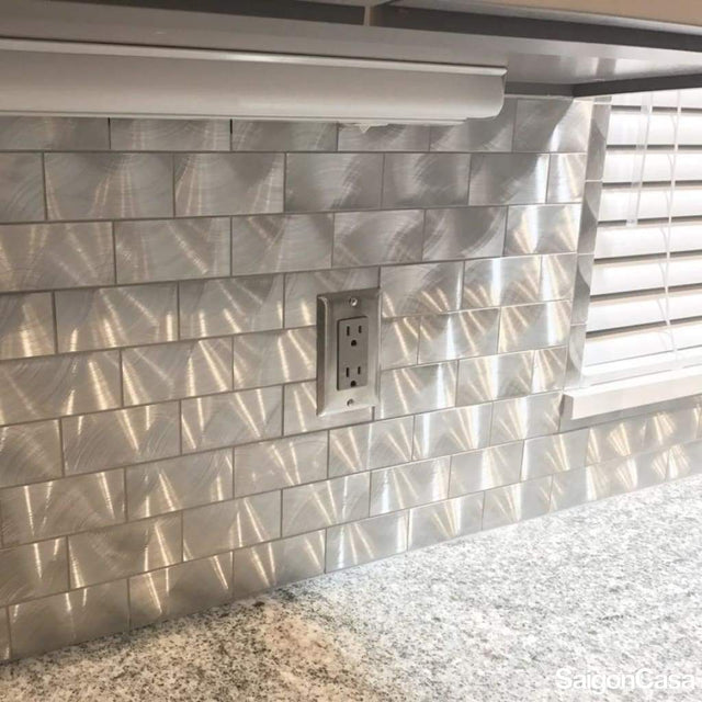 Mosaic Kim Loại Chữ Nhật - SaigonCasa | Curated Surfaces & Contemporary Living