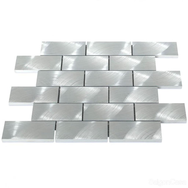 Mosaic Kim Loại Chữ Nhật
