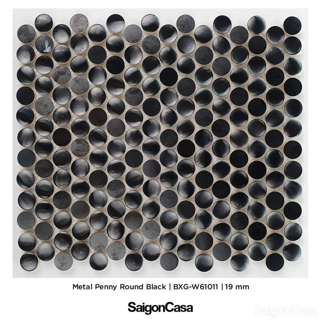 Mosaic Kim Loại Tròn - Metal Penny Round - SaigonCasa | Curated Surfaces & Contemporary Living