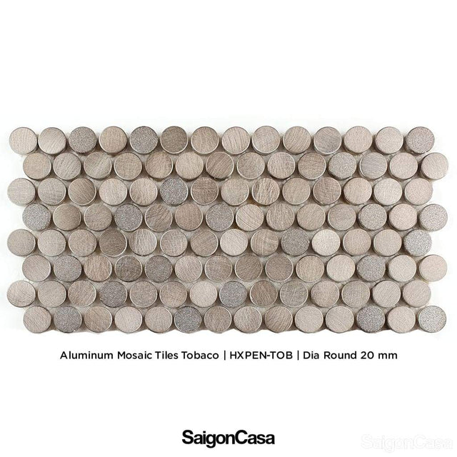 Mosaic Nhôm Hình Tròn - Aluminium Penny Round Mosaic - SaigonCasa | Curated Surfaces & Contemporary Living