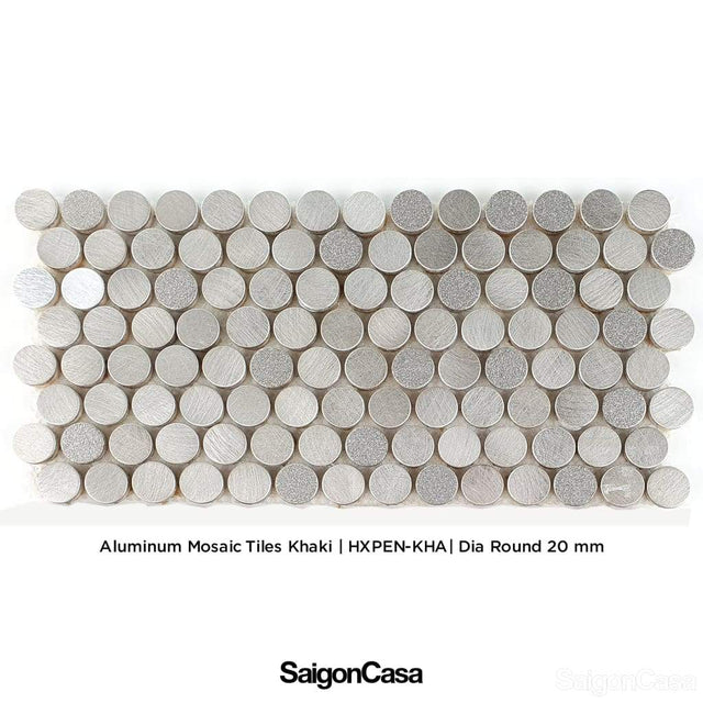 Mosaic Nhôm Hình Tròn - Aluminium Penny Round Mosaic - SaigonCasa | Curated Surfaces & Contemporary Living