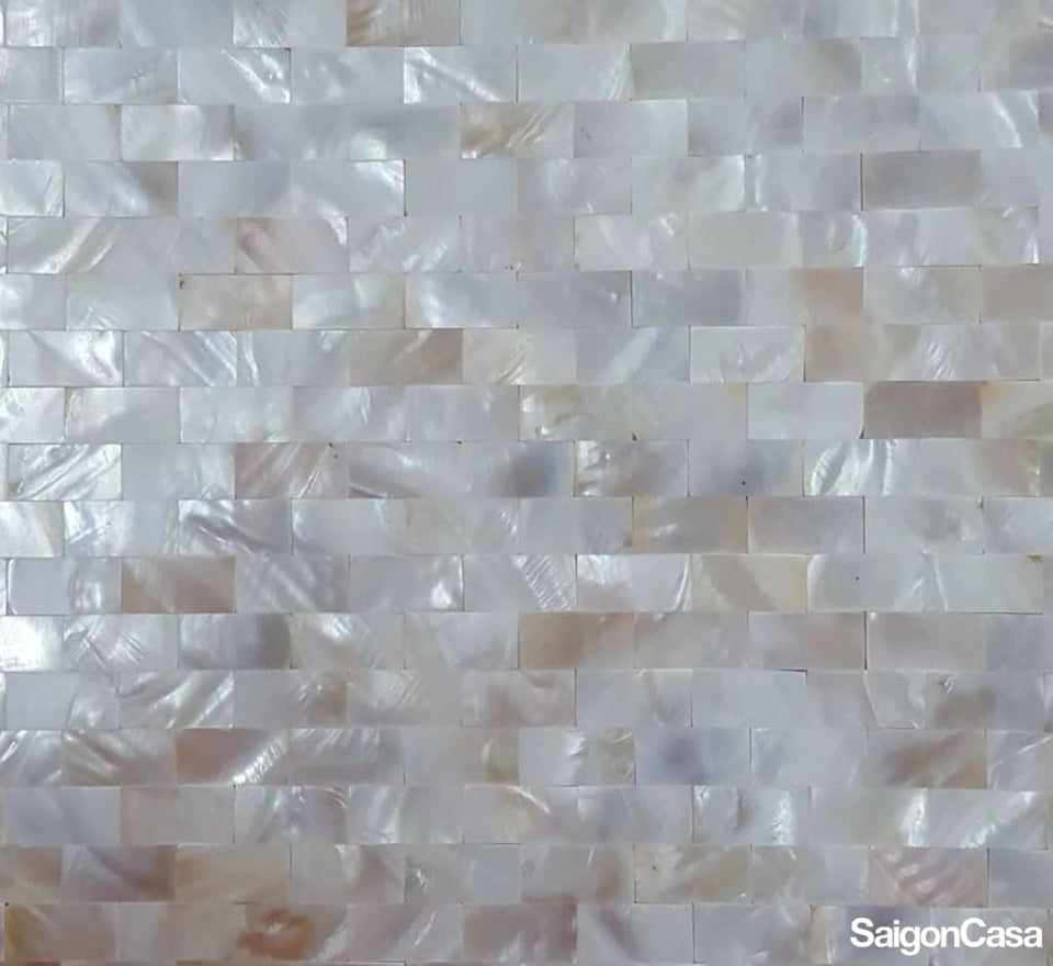 Mosaic Vỏ Sò Hình Chữ Nhật